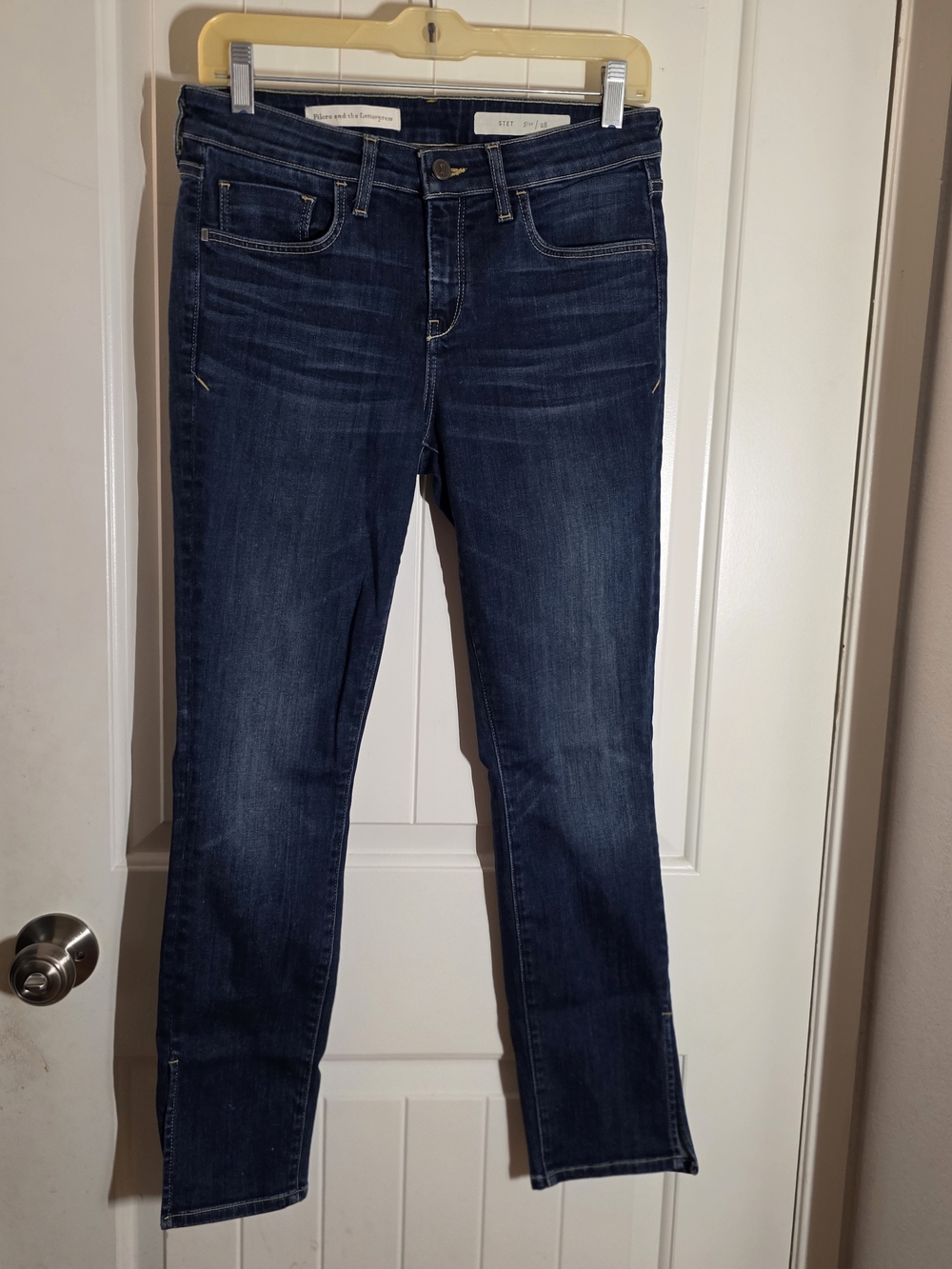 Pilcro and the Letterpress Dark Wash Ankle Crop Jeans